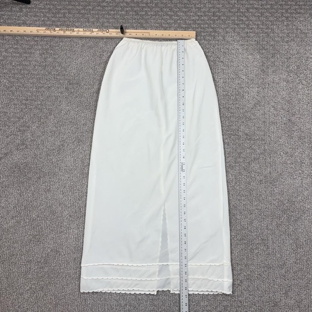 Vintage The Snip It Slip Half Slip Womens Medium White Nylon Ruffle Hem Lingerie - Picture 3 of 7